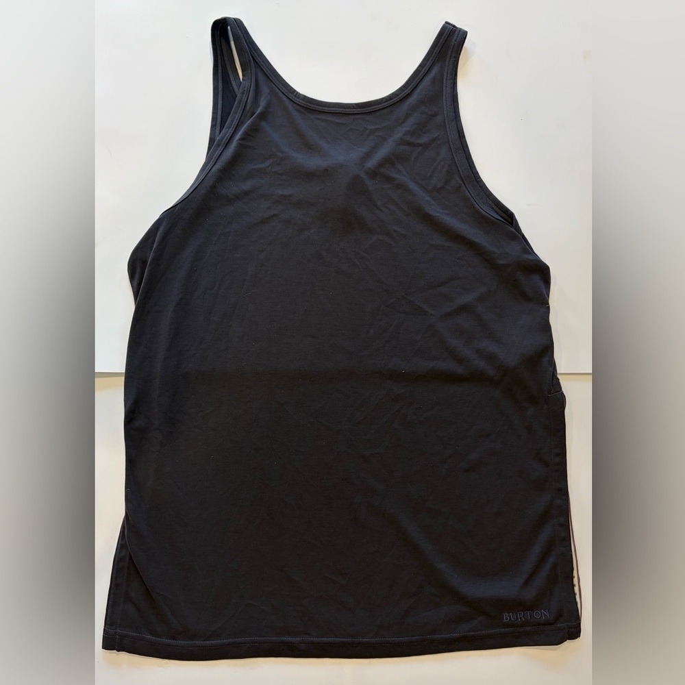 Burton Tank Top Womens Medium Black Sleeveless Side Stripe Outdoor Casual